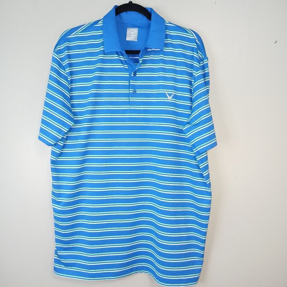 Callaway Gardens Opt Dry,  mens golf polo, blue, size large
